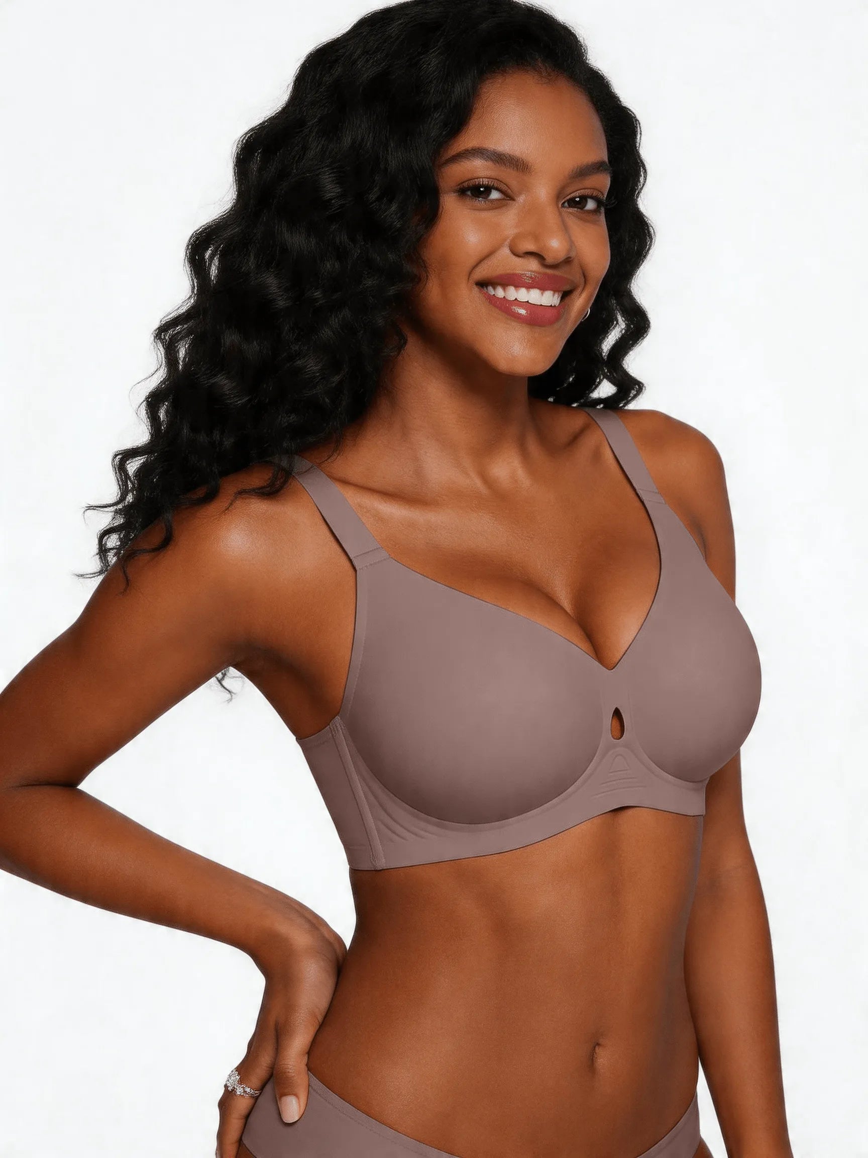 Seamless Jelly Lift Bra with Breathable Teardrop Hollow
