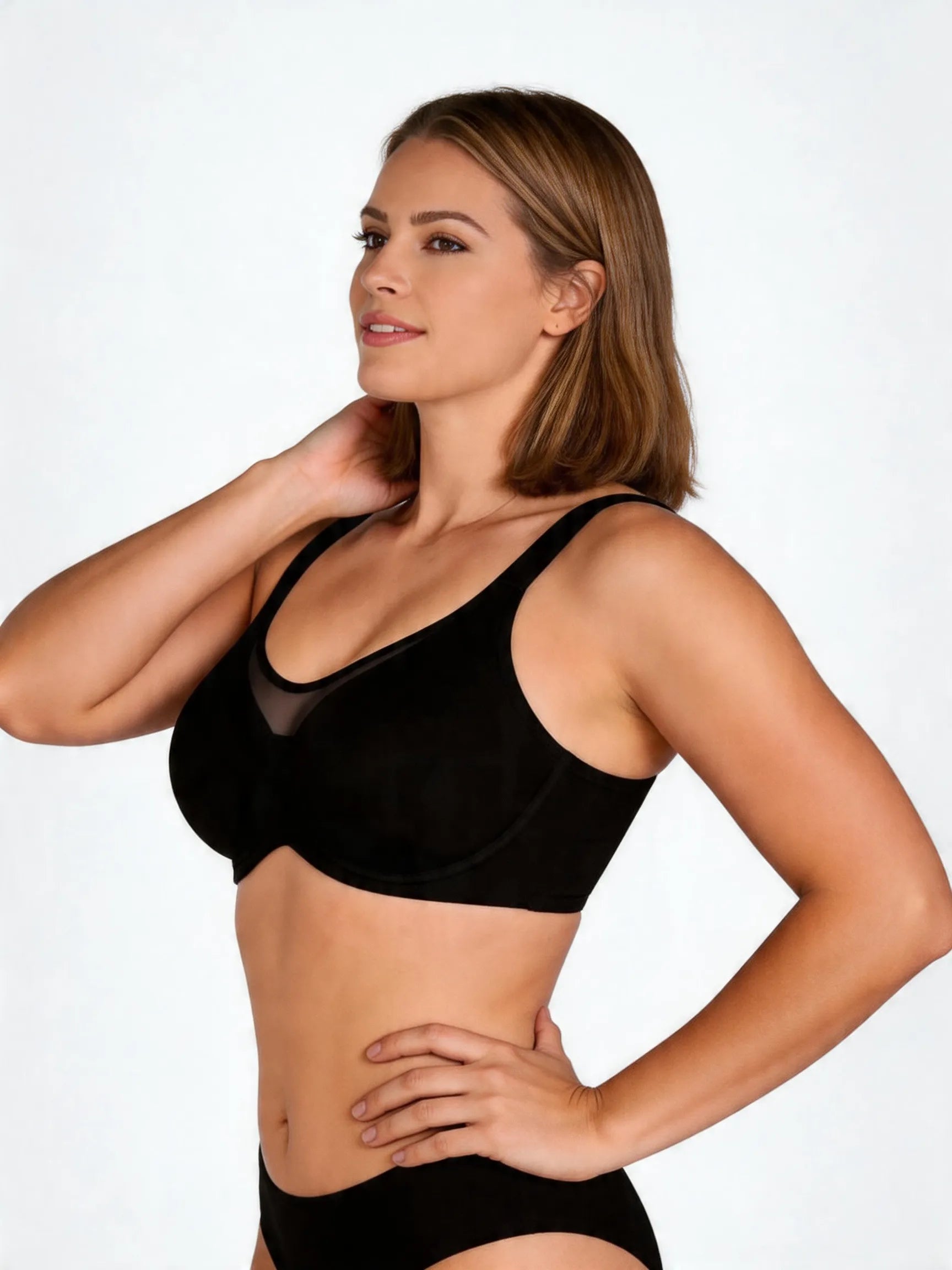 Seamless Full Coverage Minimizer Bra with Back Smoothing Support