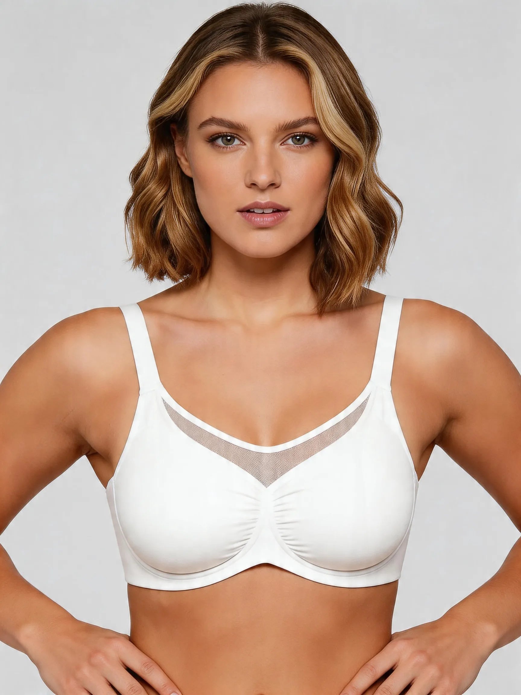 Seamless Full Coverage Minimizer Bra with Back Smoothing Support