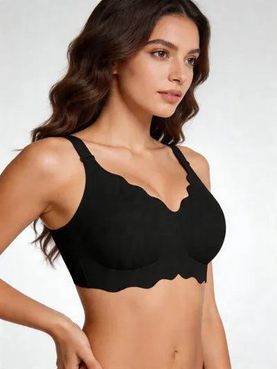 Seamless Scalloped Jelly Bra with Back Smoothing Support