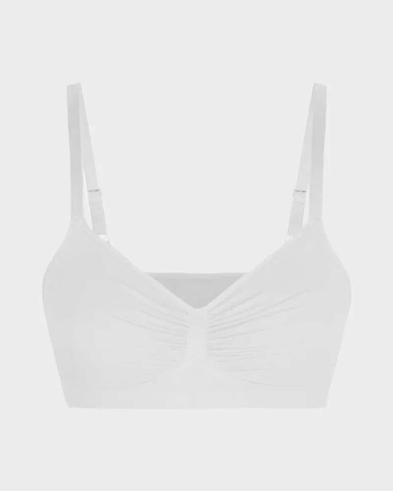 Wireless Sculpting Bra with W Shaped Back Smoothing Support