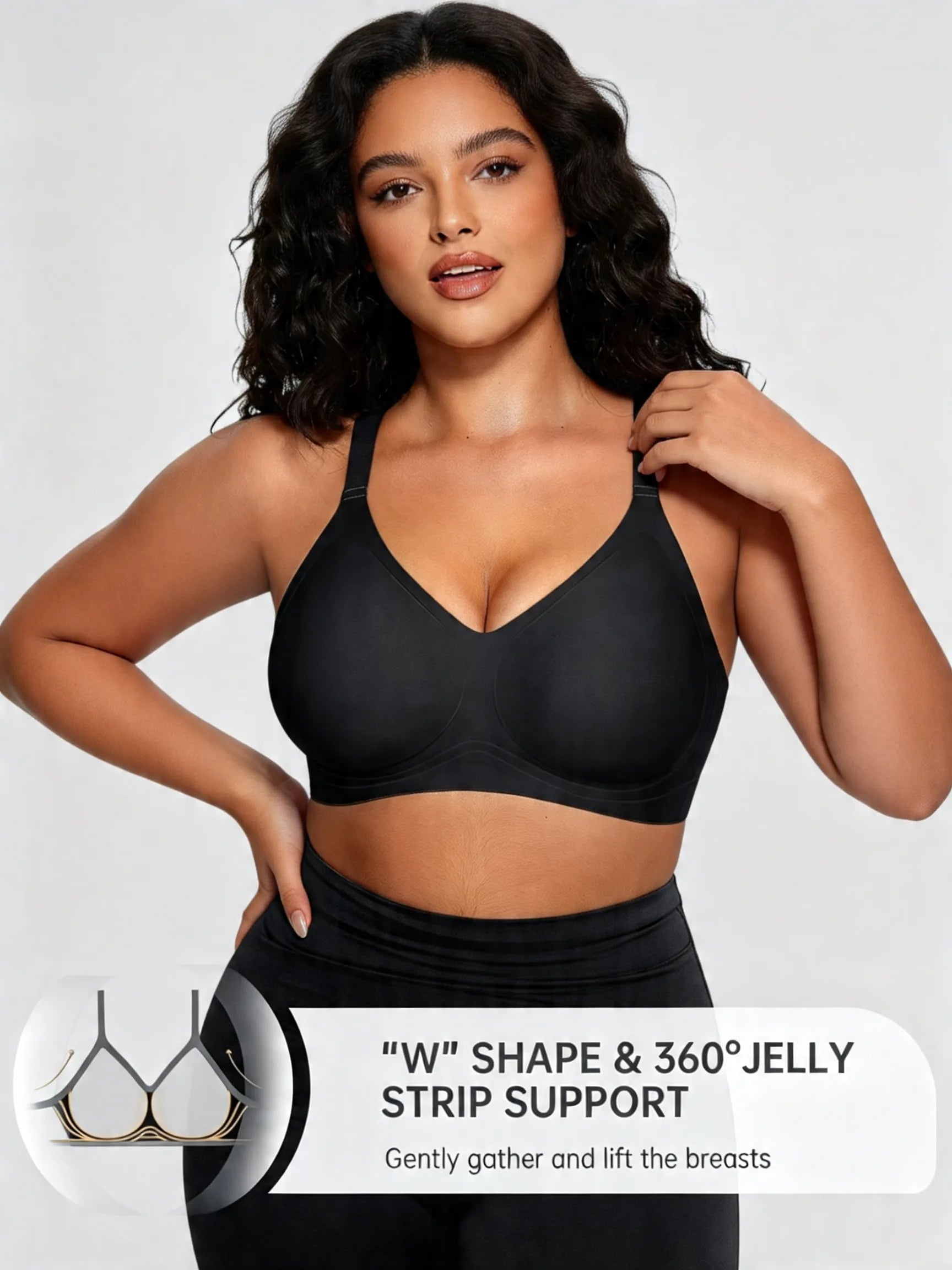 Seamless Jelly Strip Wireless Bra with Natural Sculpting Lift