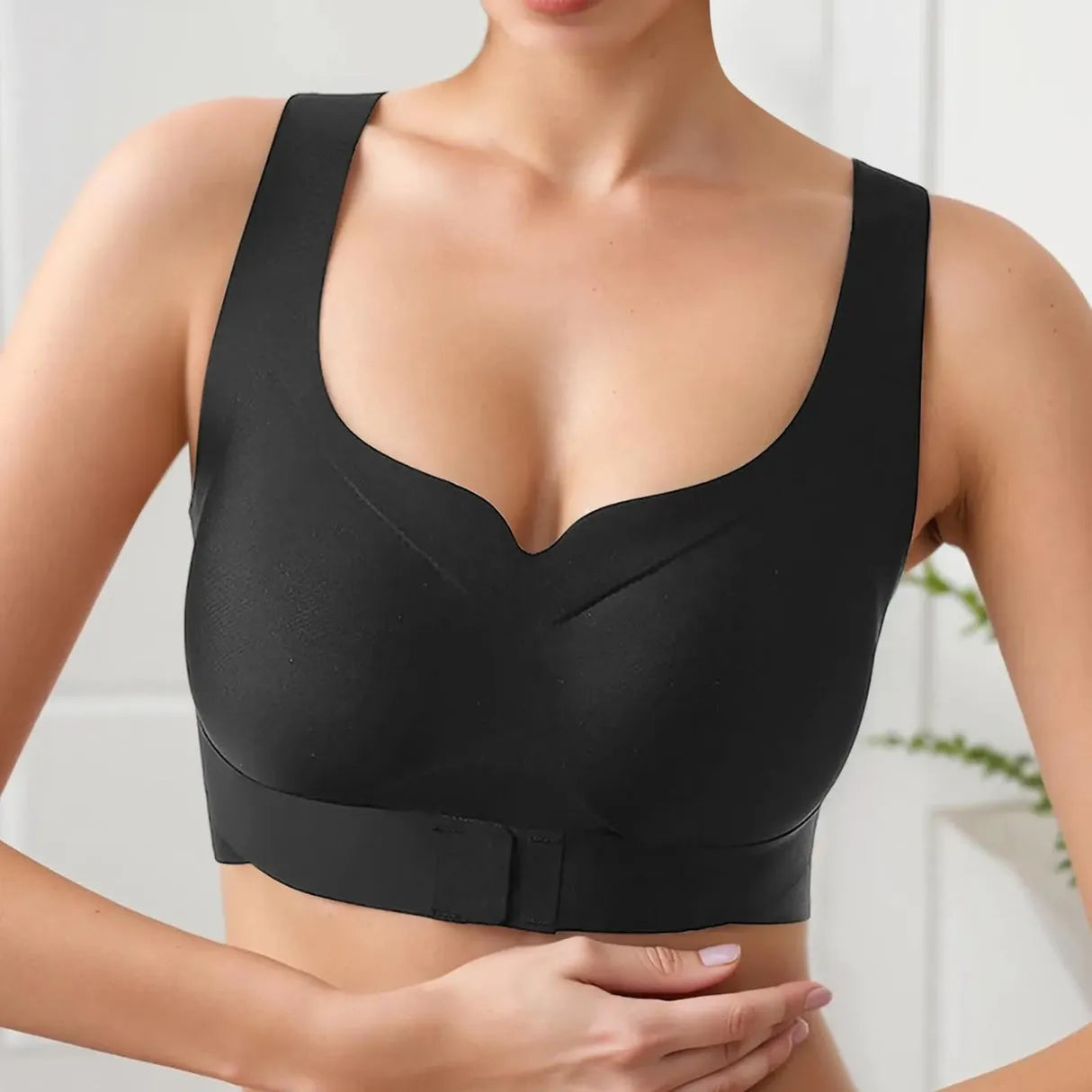 Wireless Front Closure Support Bra for Women, Full Coverage Everyday Comfort Bra outdoorfun