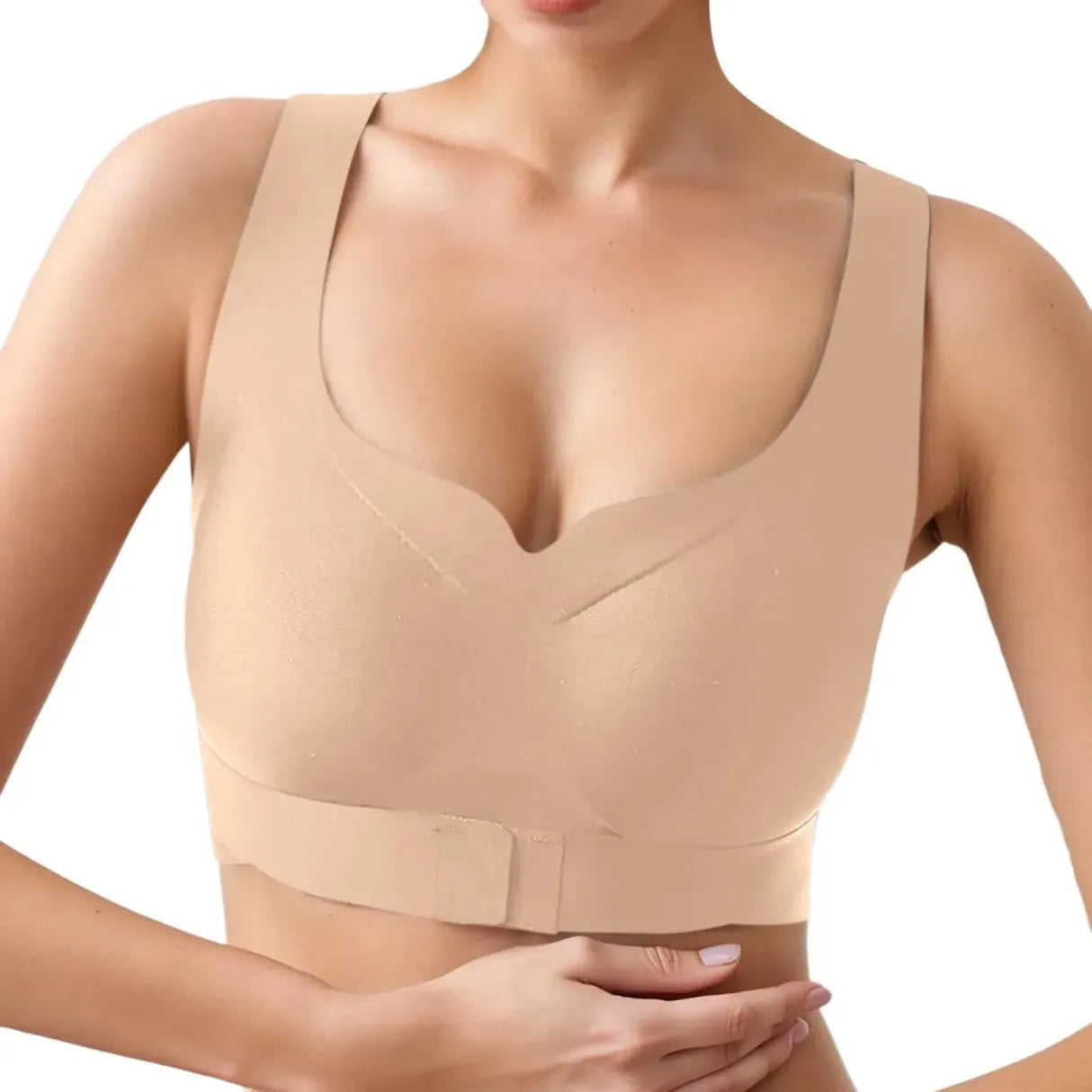 Wireless Front Closure Support Bra for Women, Full Coverage Everyday Comfort Bra outdoorfun