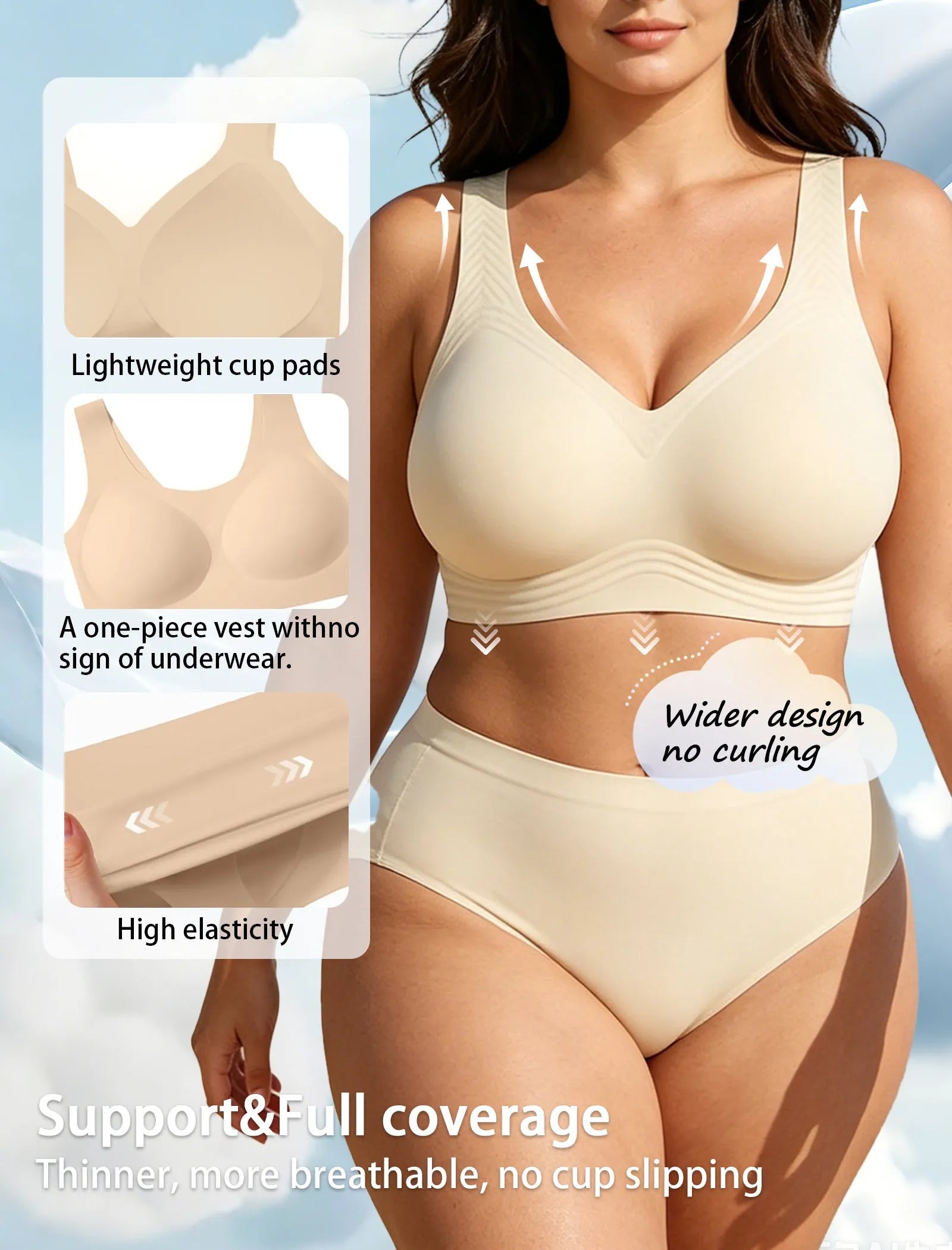 Upgraded Summer Jelly Wireless T-shirt Bra