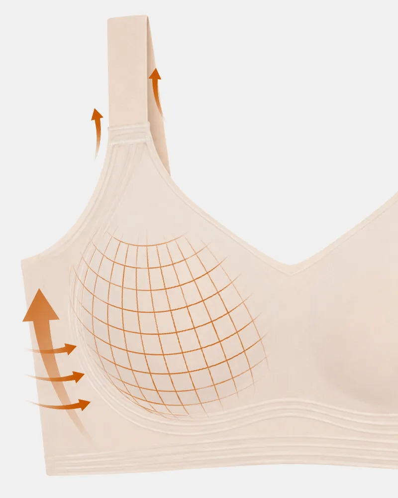 Wireless Push Up Jelly Bra Full Coverage No Underwear Seamless