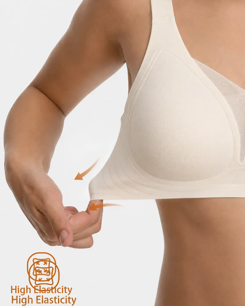 Plus Size V Neck Wireless Bra