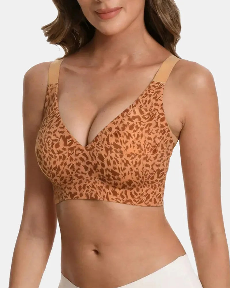 Leopard Print Wireless Support Bra
