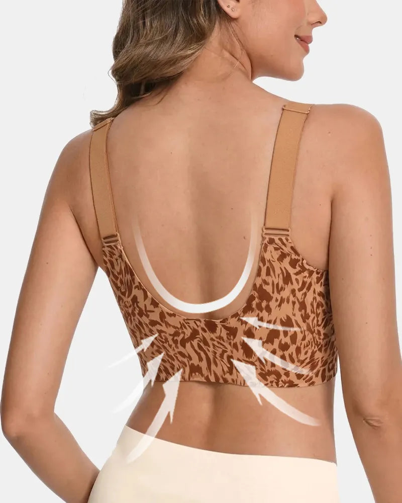 Leopard Print Wireless Support Bra