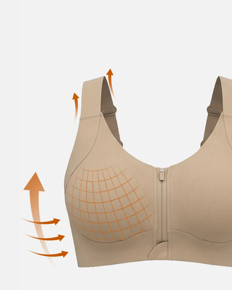 Wireless Front Zipper Bra
