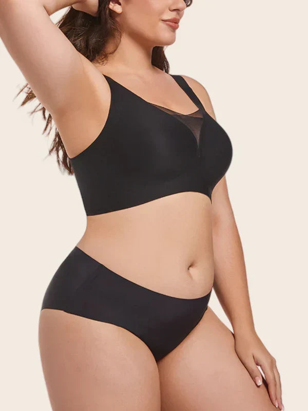 Plus Size V Neck Wireless Bra