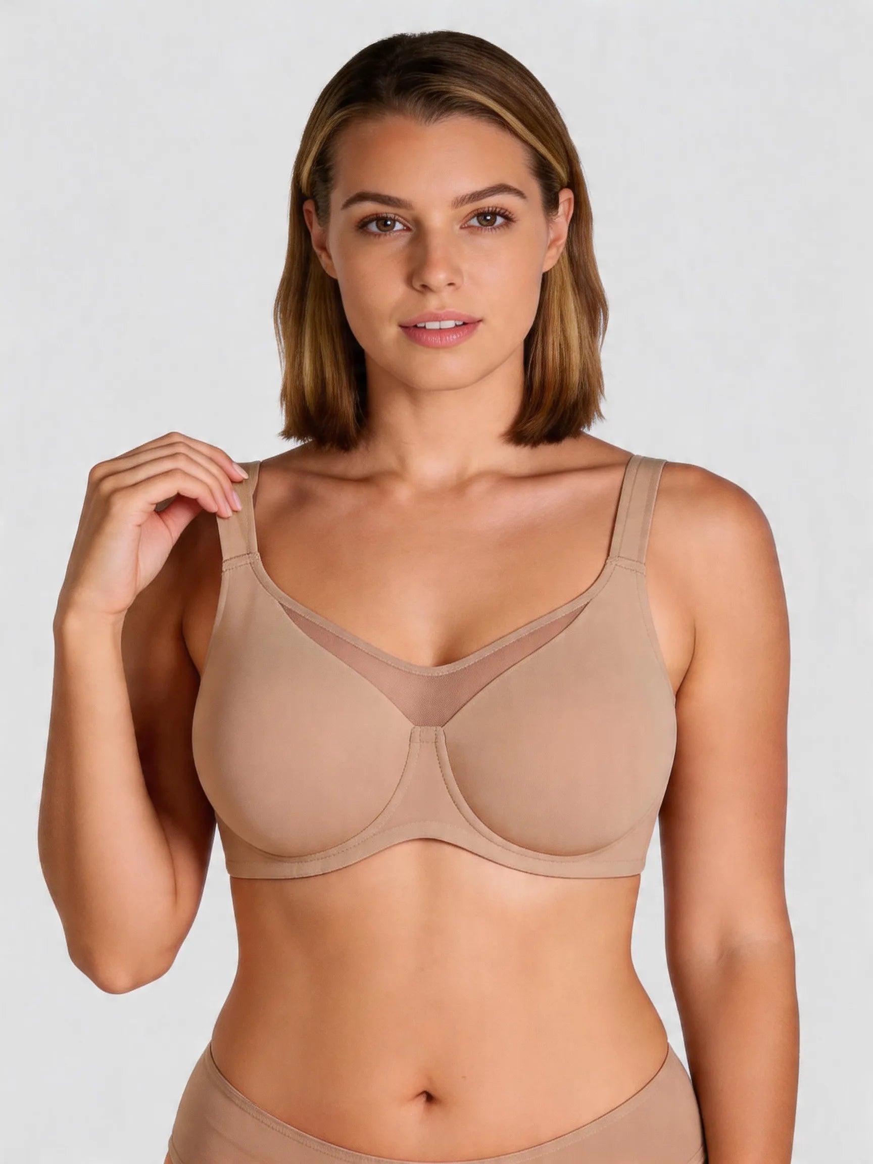 Seamless Full Coverage Minimizer Bra with Back Smoothing Support