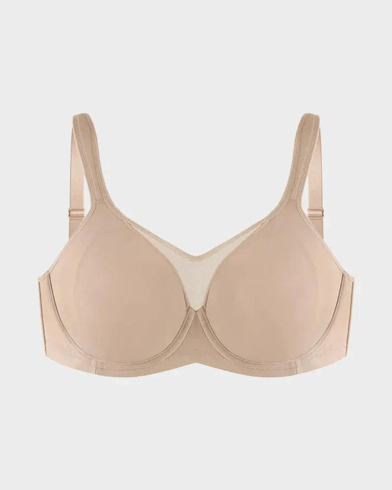 Seamless Full Coverage Minimizer Bra with Back Smoothing Support