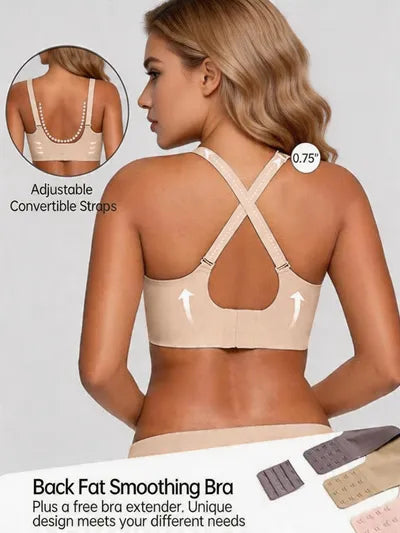 Seamless Scalloped Jelly Bra with Back Smoothing Support