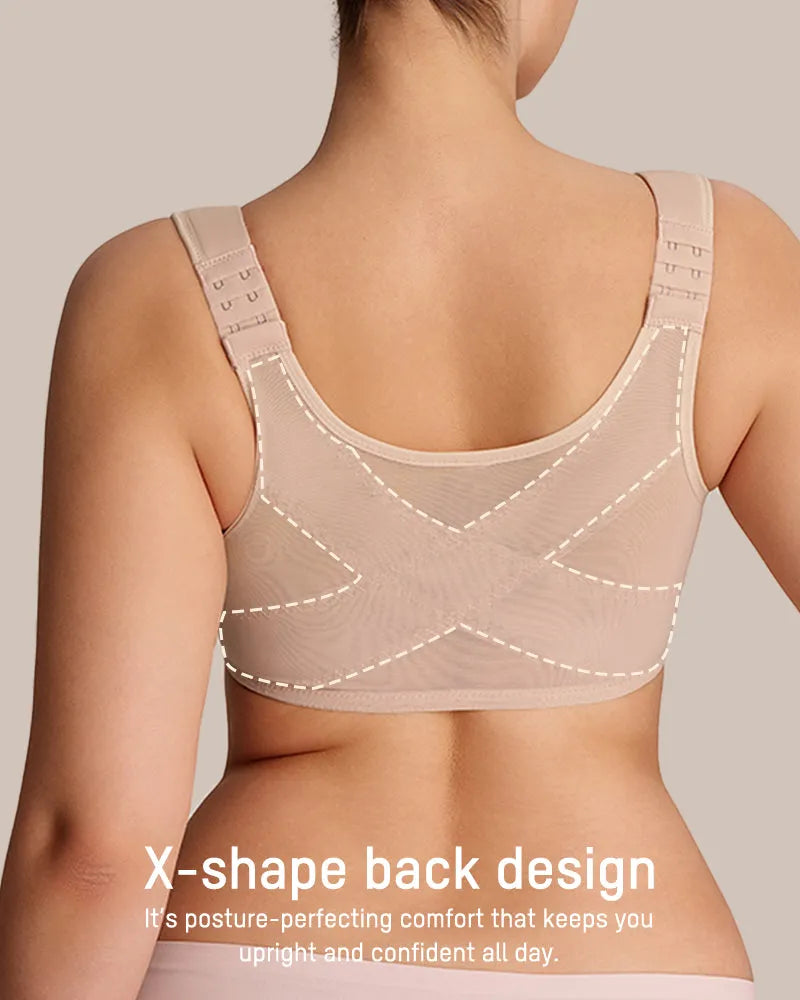 Front Snap Plunge Bra Underwire Unlined with Back Support