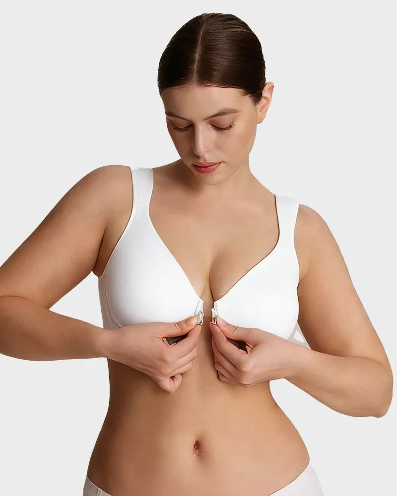 Front Snap Plunge Bra Underwire Unlined with Back Support