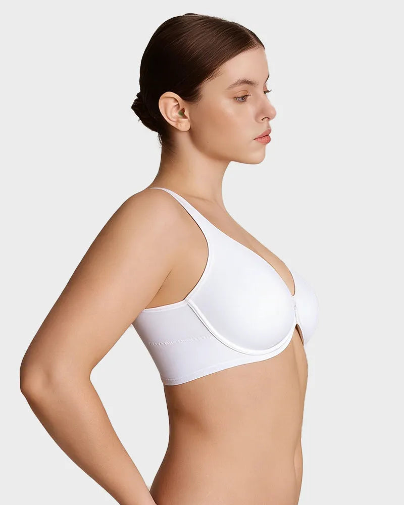 Front Snap Plunge Bra Underwire Unlined with Back Support