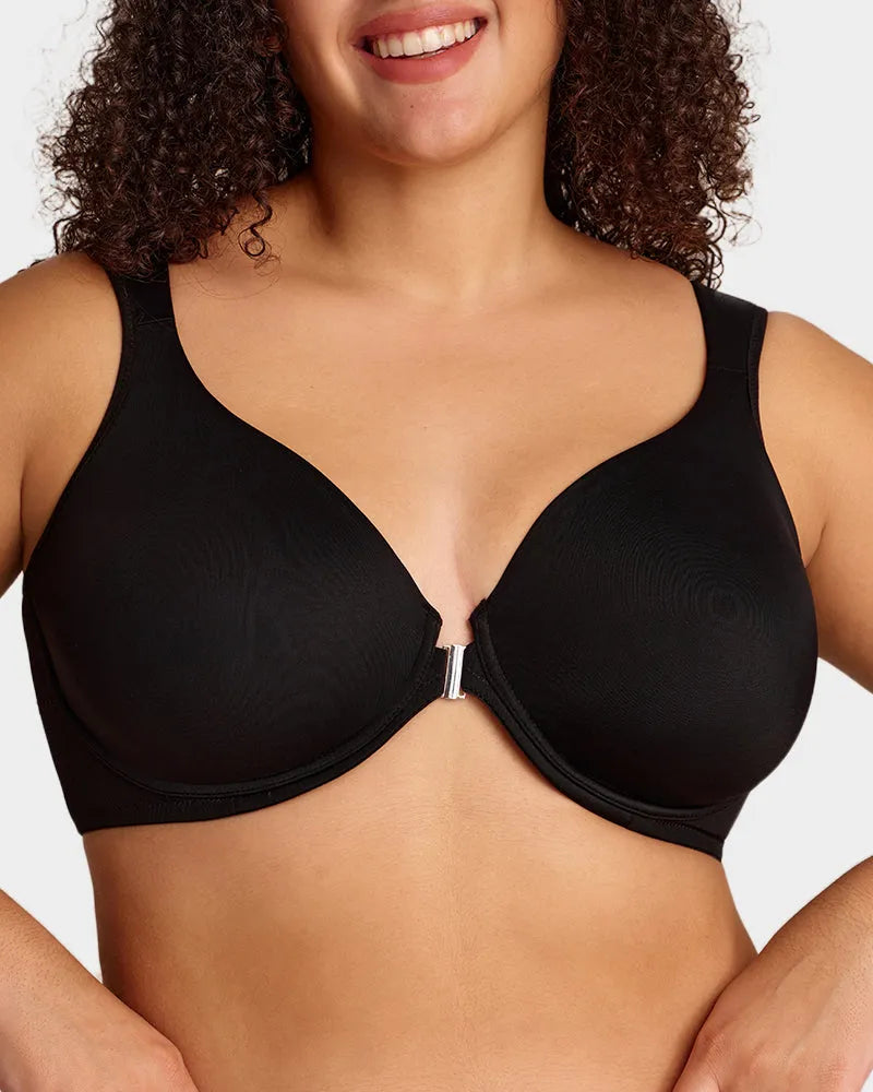 Front Snap Plunge Bra Underwire Unlined with Back Support