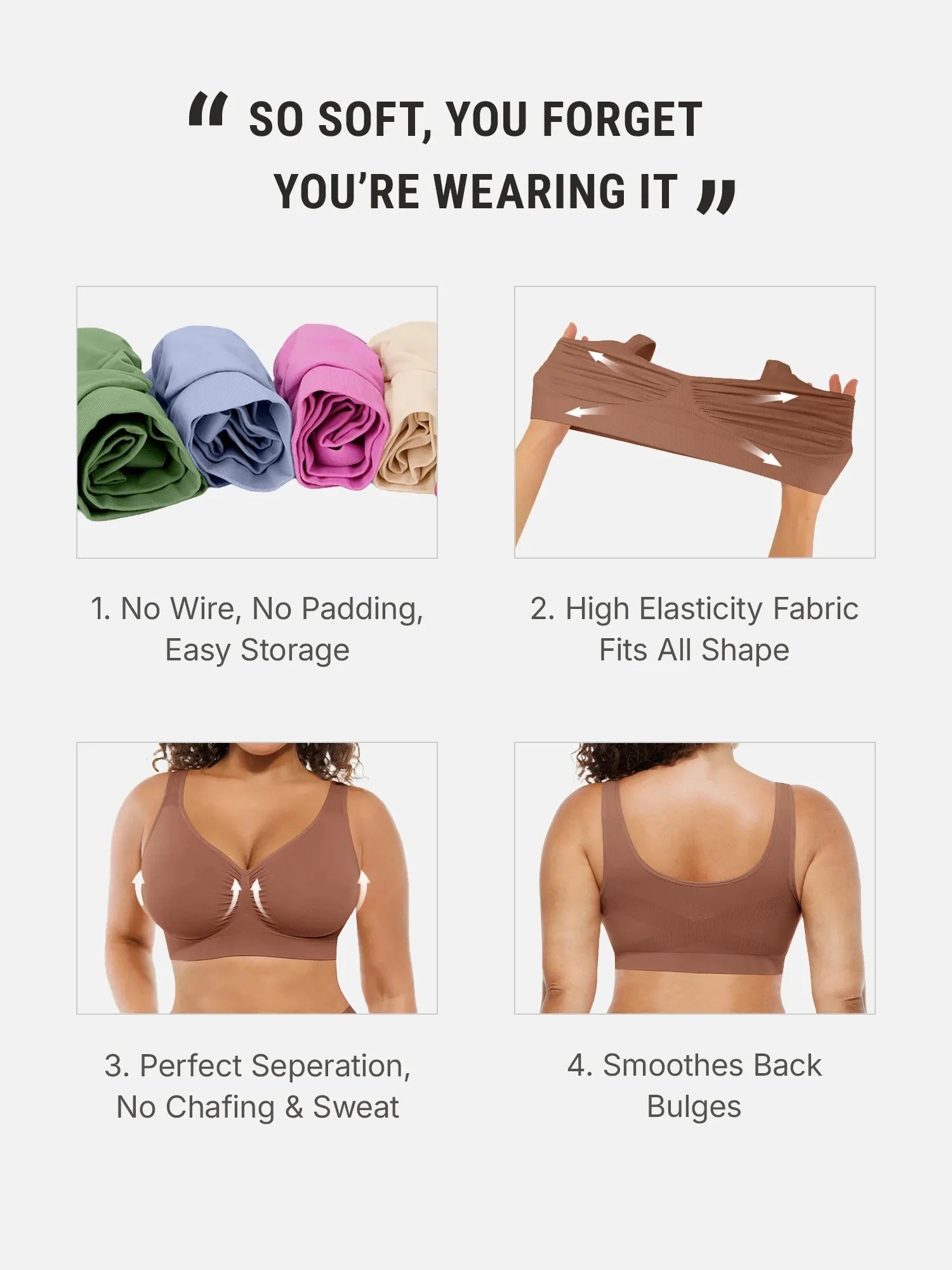 Seamless Wireless Full Coverage Comfort Bra