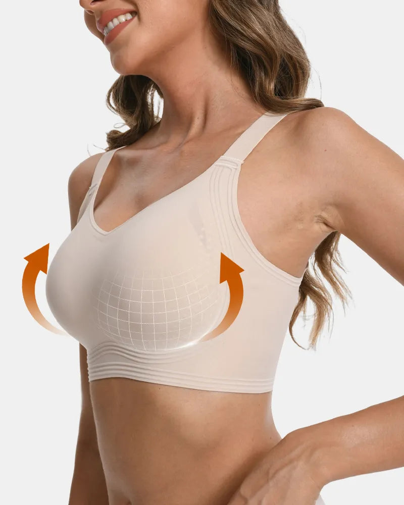 Wireless Push Up Jelly Bra Full Coverage No Underwear Seamless