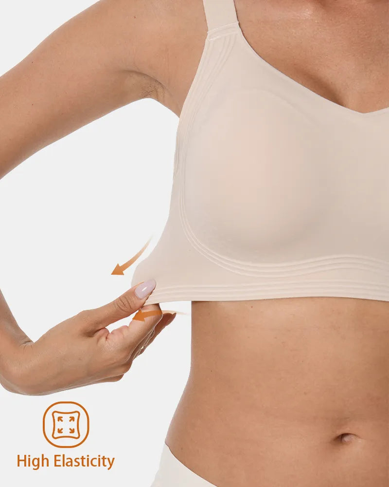 Wireless Push Up Jelly Bra Full Coverage No Underwear Seamless