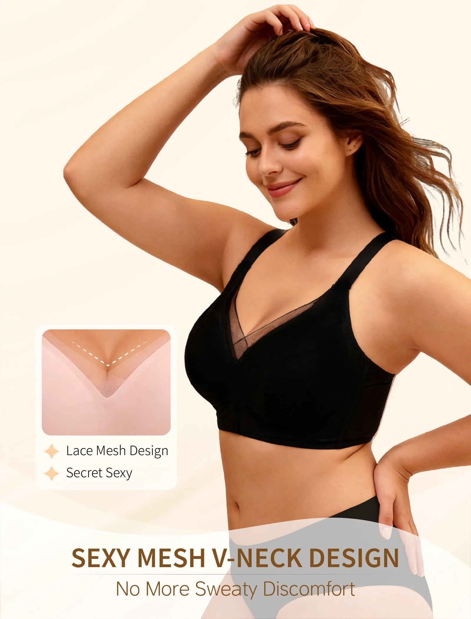 Plus Size  Seamless Wireless Bra