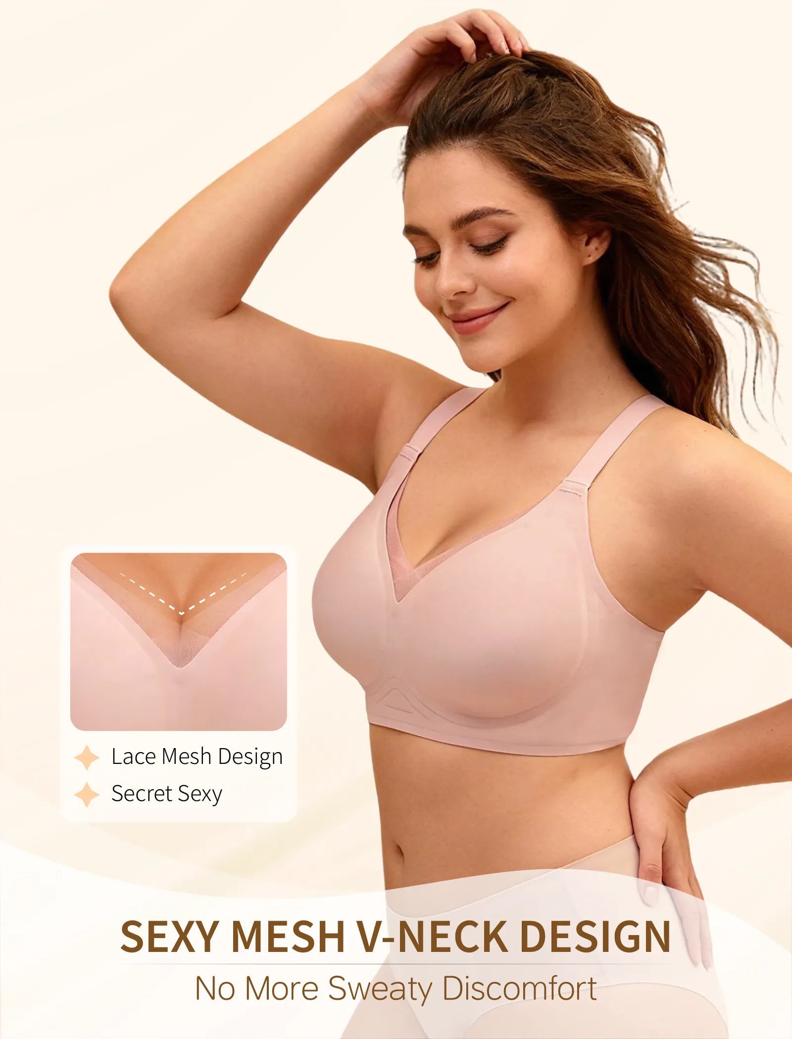 Plus Size  Seamless Wireless Bra