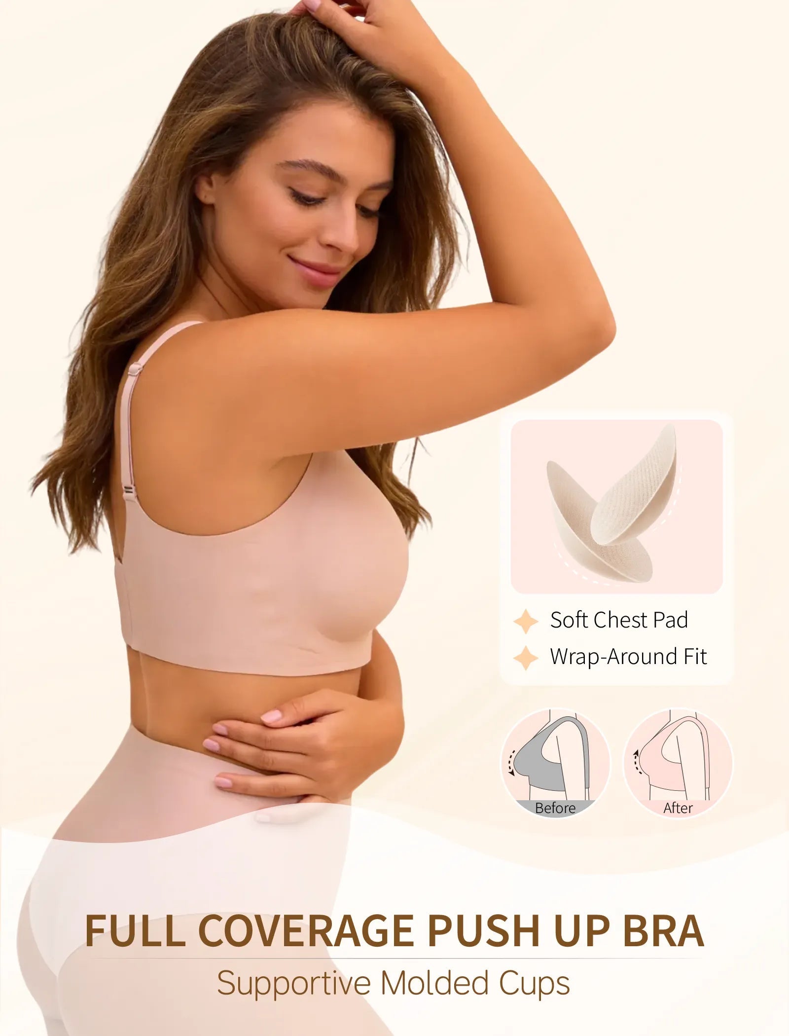 Plus Size  Seamless Wireless Bra