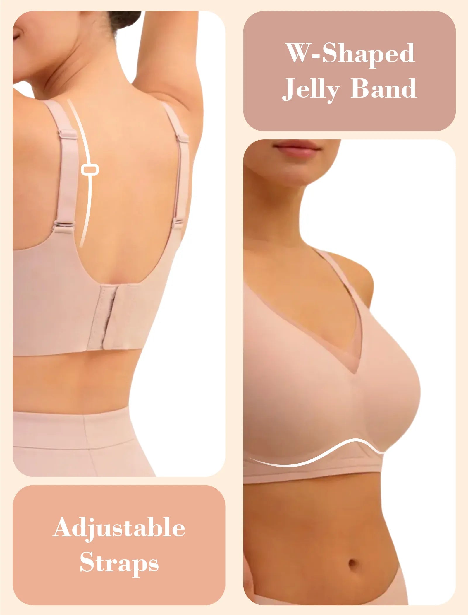 Plus Size  Seamless Wireless Bra