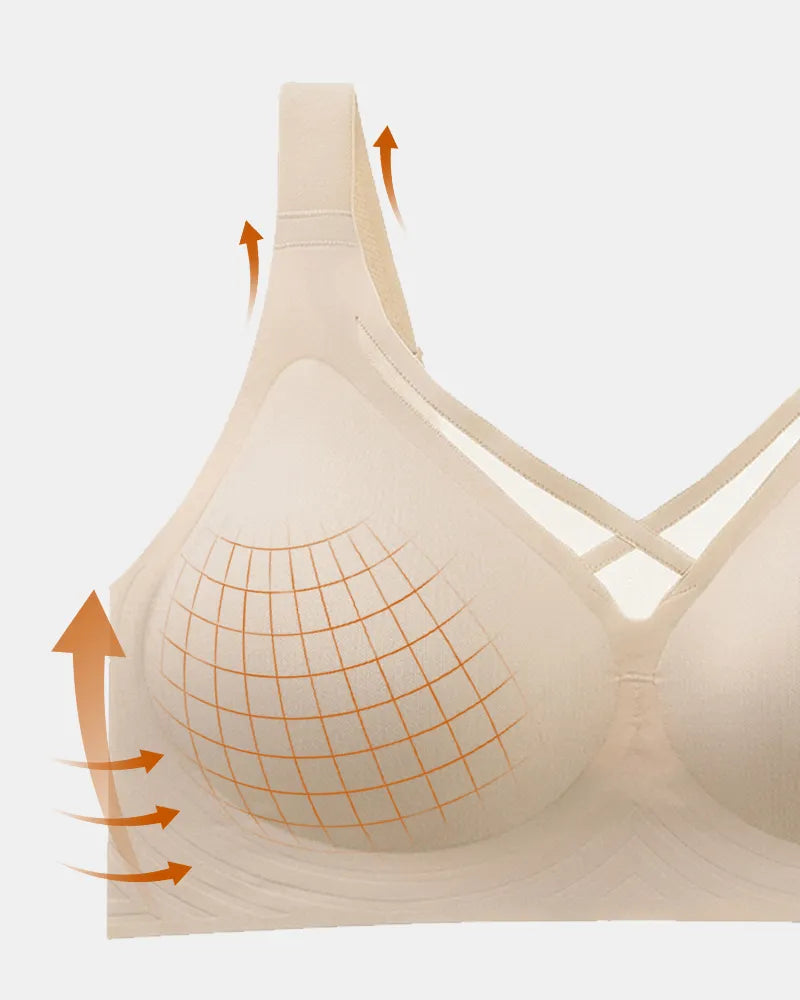 Plus Size Mesh Seamless Wireless Bra