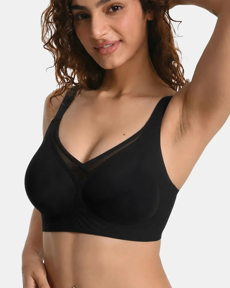 Plus Size Mesh Seamless Wireless Bra