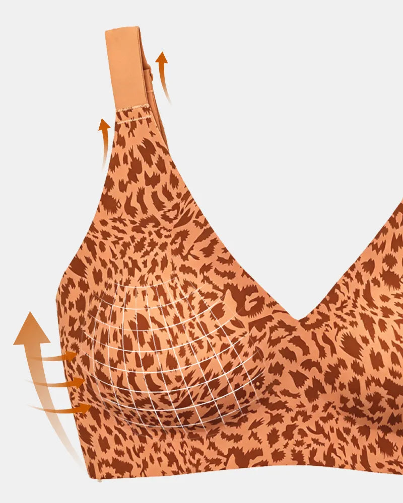 Leopard Print Wireless Support Bra