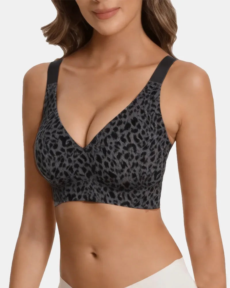 Leopard Print Wireless Support Bra