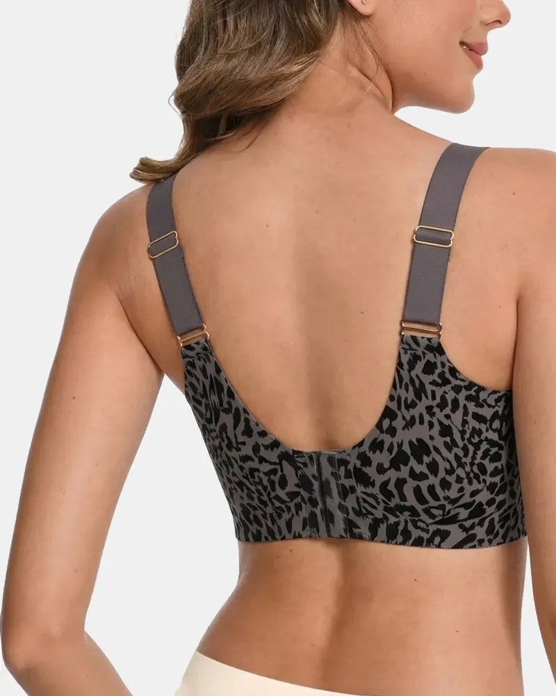 Leopard Print Wireless Support Bra