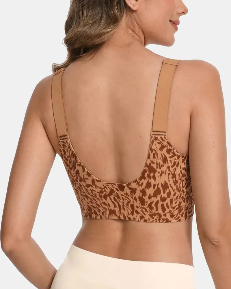 Leopard Print Wireless Support Bra
